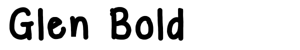 Glen Bold font preview